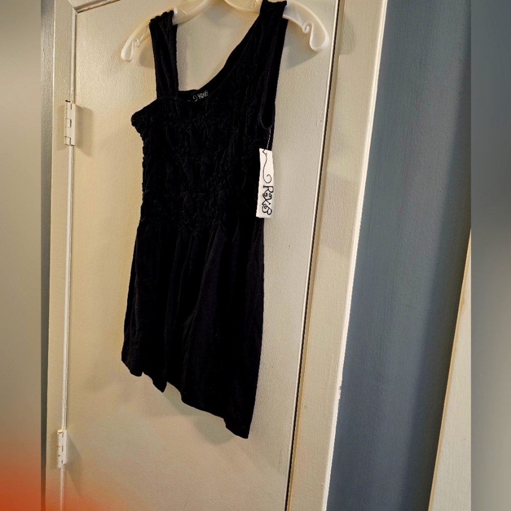 RXB Black M Asymmetrical Cotton Top